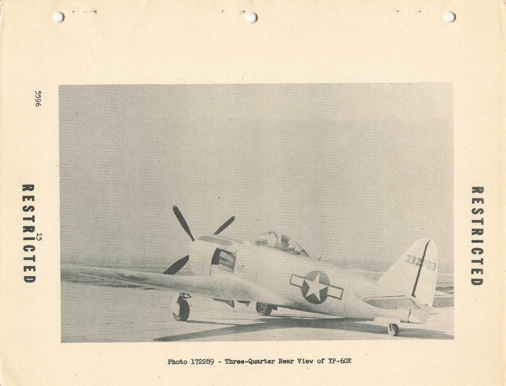 1947 AAF CURTISS-WRIGHT YP-60E FIGHTER DEVELOPMENT, PROCUREMENT,ACCEPTANCE-CD