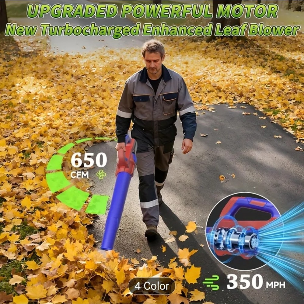 Fnorant Leaf Blower 650CFM/350MPH- 2 Speed