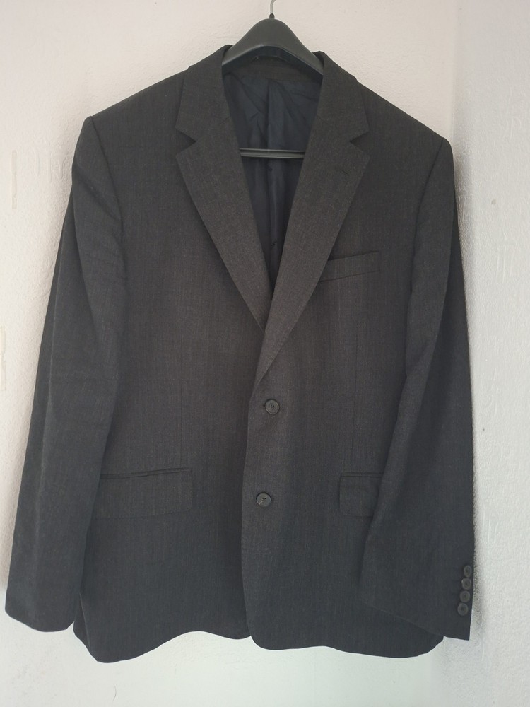 Jaeger Men's  Dark Grey Wool Blazer Jacket 46R