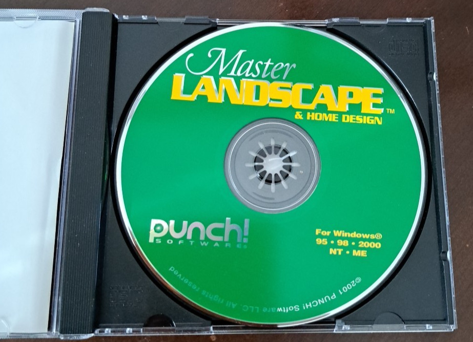 Master Landscape & Home Design by Punch! Software (2002) – w/ Manual – Tested