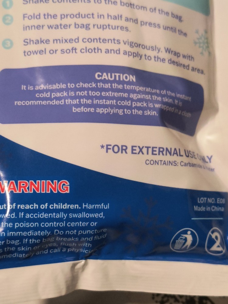 11 Instant Cold Packs (Pkg of 4)