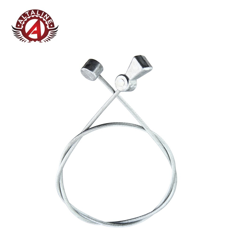 ALTALINE 330MM LONG BRAKE STRADDLE CABLE WIRE DOUBLE BARREL SILVER.