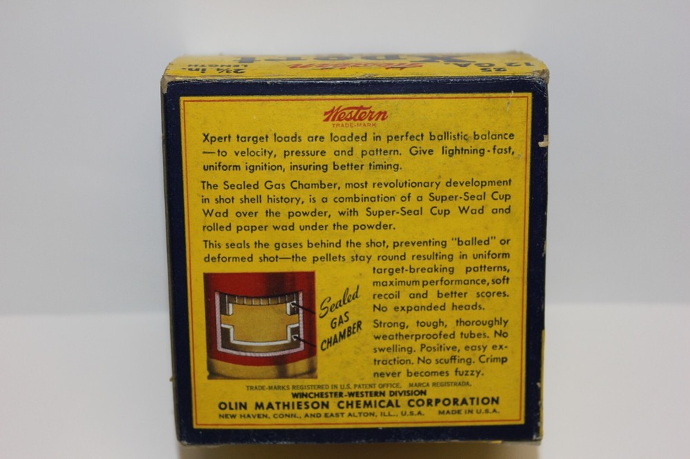 WESTERN "XPERT" 12 GAUGE SUPER TARGET LOAD SHOT SHELL BOX - EMPTY