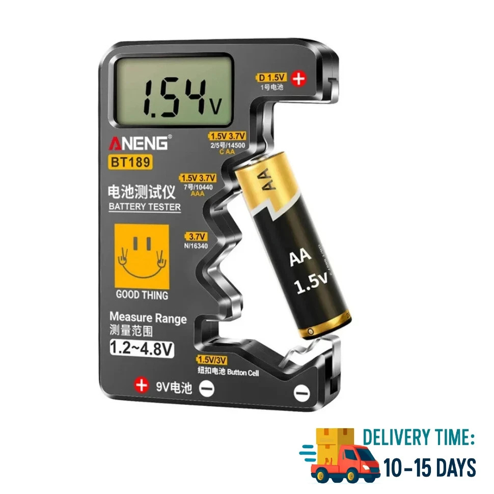 Battery Tester Checker Universal For AA AAA C D 9V 1.5V Button Cell Batteries US