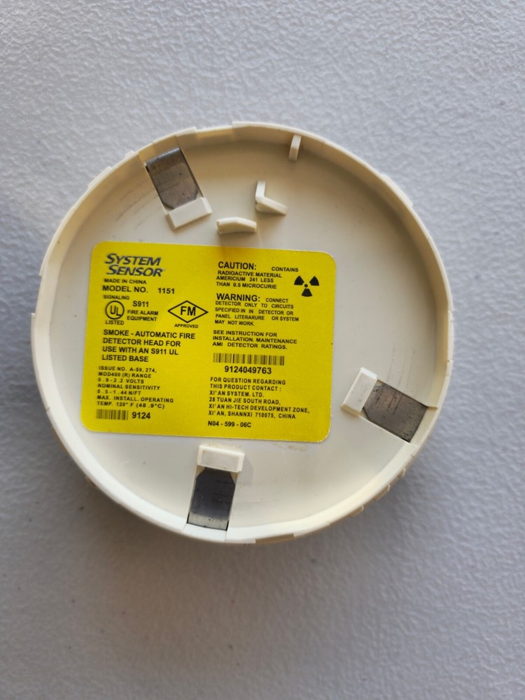 1x SYSTEM SENSOR 1151 SMOKE-AUTOMATIC FIRE DETECTOR HEAD US STOCK