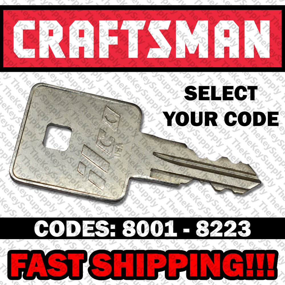 Craftsman 8091 Precut Replacement Toolbox Key llave