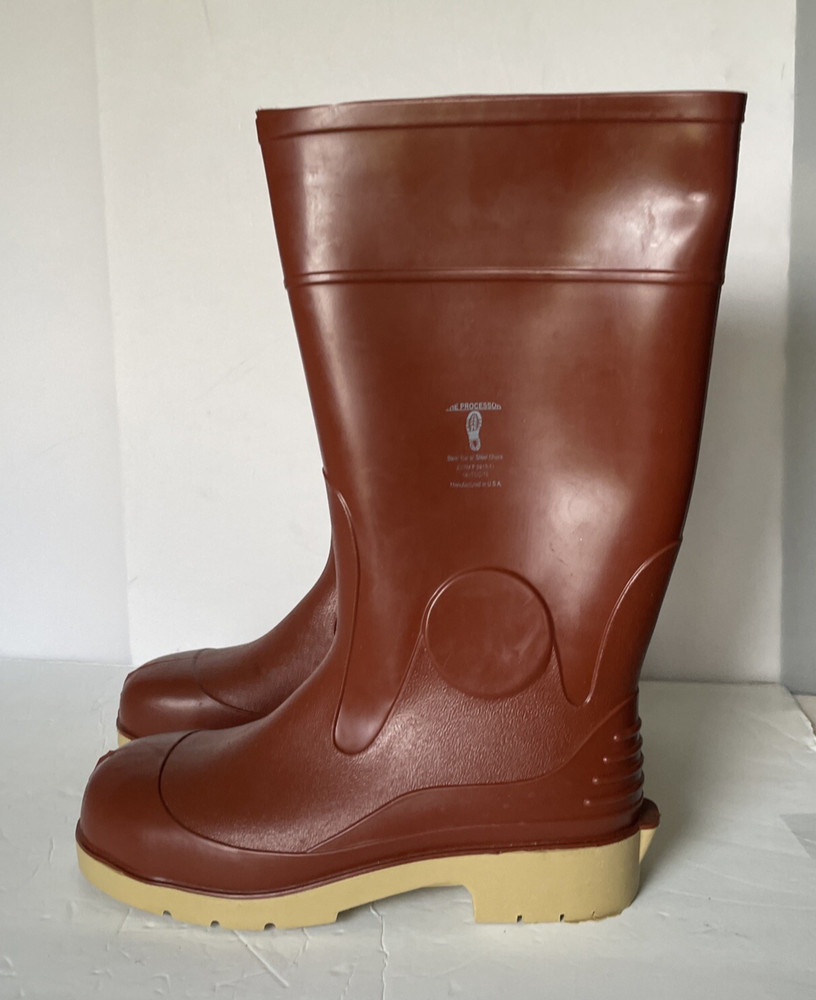 PROCESSOR Work Safety Tunnel System Steel Toe/Shank Cap Pull On Work Boots US 10