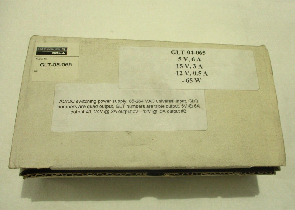 NEW SOLA GLT-05-065 POWER SUPPLY