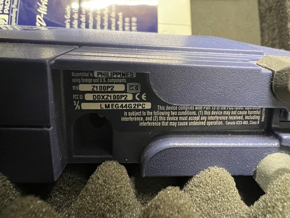 Vintage iOmega Zip 100 External Parallel Drive Bundle - Indigo