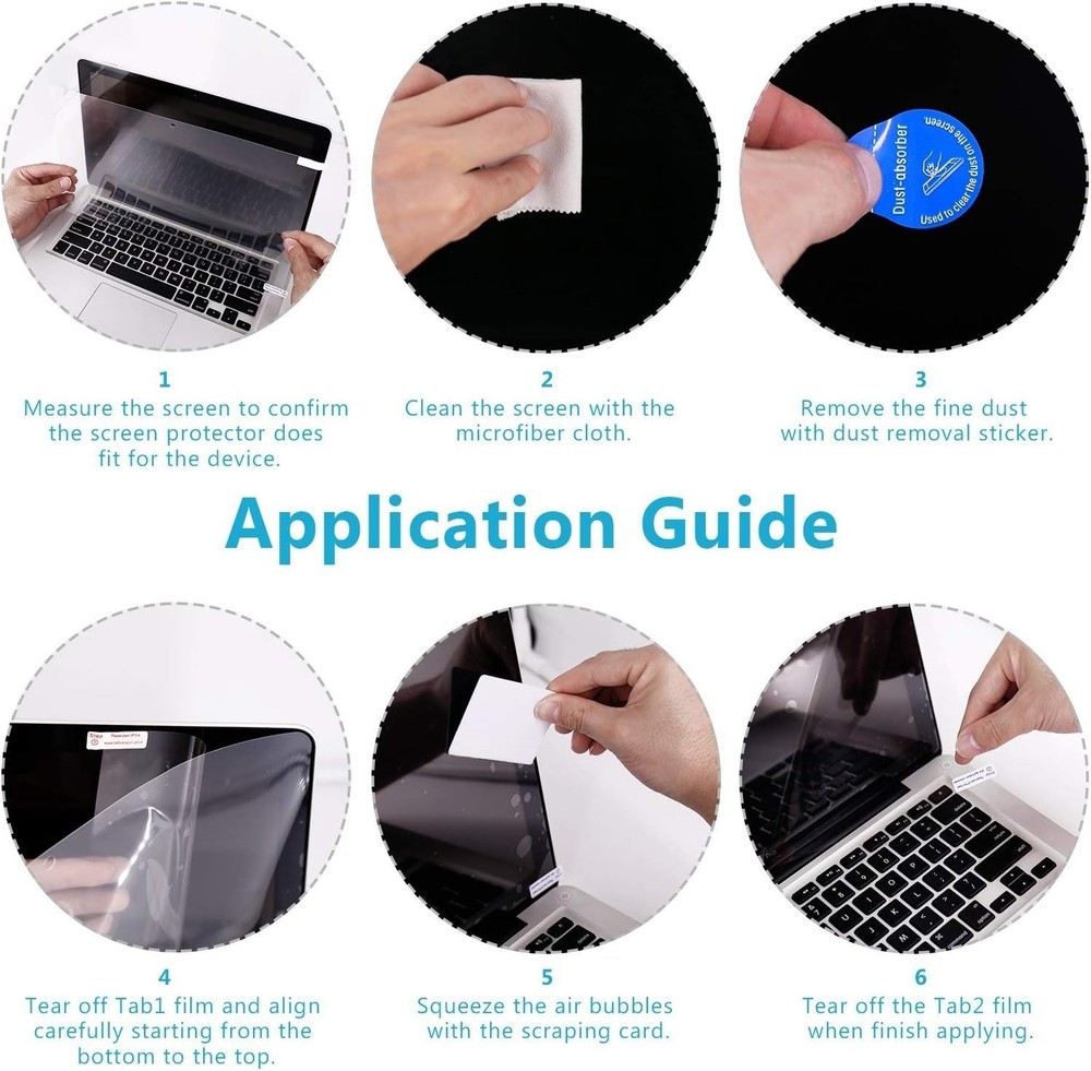 11.6" Blue Light & Glare Blocking Screen Protector – Easy Install 2 Pack