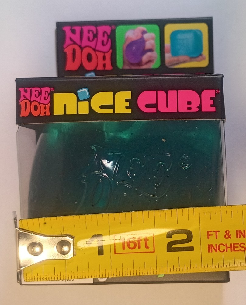 Nee Doh Needoh Nice Ice Cube Super Solid Squish Squishy Fidget Toy Blue In Pack