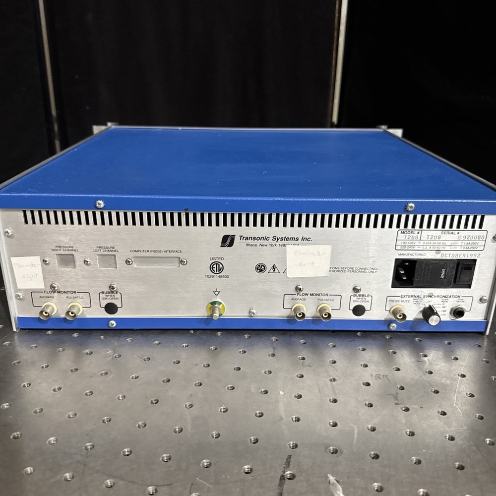 Transonic Systems T208 Volume Flow Meter