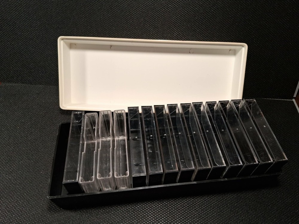 CASSETTE STORAGE CASE with Empty Cassette Cases Random Brands G C Plasti Plex