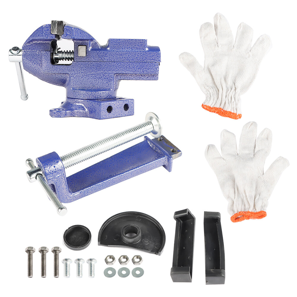 For Workbench 3.2" 2-In-1 Bench Vise Multi-Functional Portable 360° Swivel Base