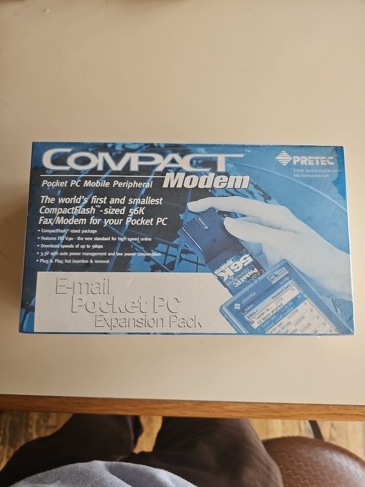 NOS Pretec Compact Modem Pocket Pc Peripheral Email Pocket Pc Expansion Pack...