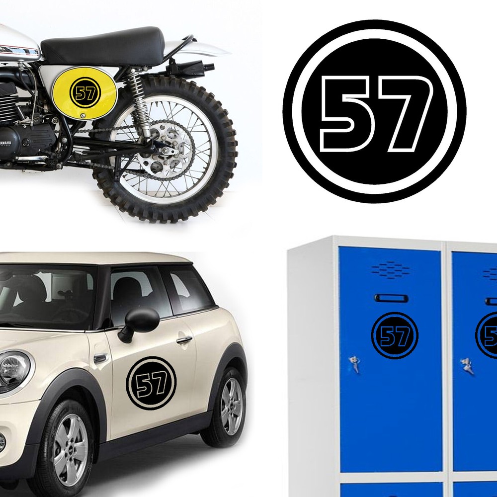 Number 57 v02, Sticker Vinyl