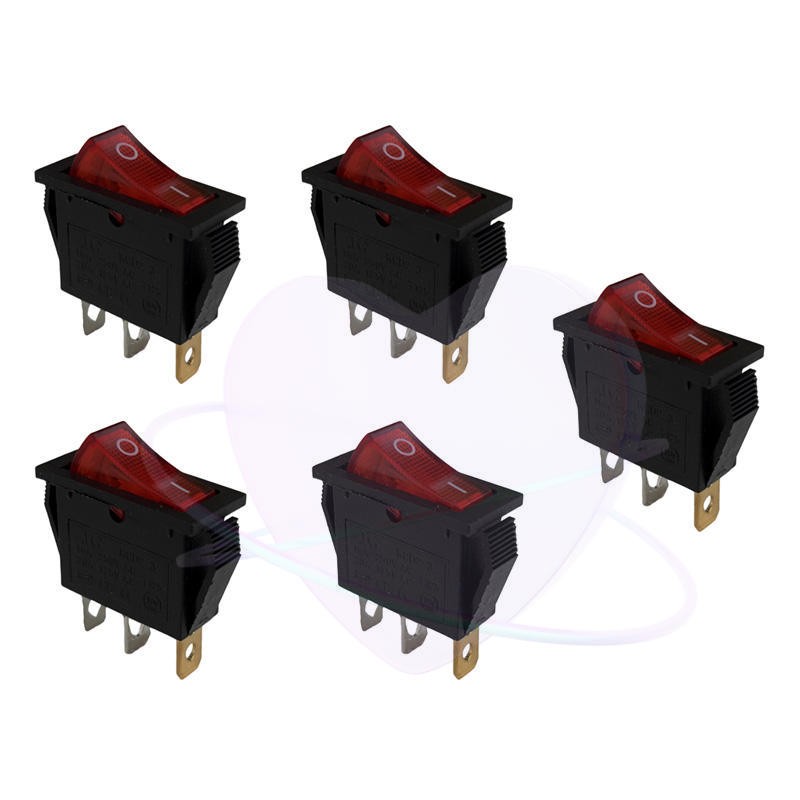 5PCS 120927-24 120 Volt Rocker Switch Lighted On-Off
