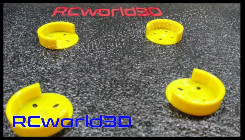 QUADCOPTER BRUSHLESS MOTOR MOUNT/BASE PROTECTOR 4PCS 3D PRINTED SOLID - PLA