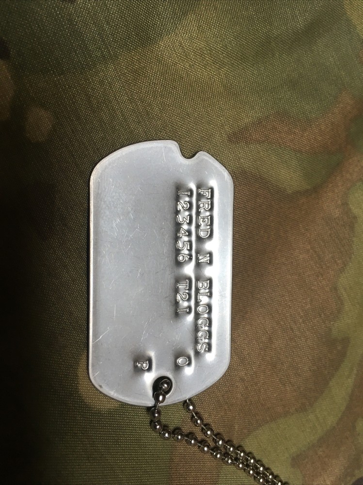 Authentic US WW2 Notched GI Dog Tag Set Military ID disc Custom/Personalised