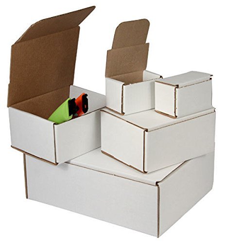 White Corrugated Mailers MANY SIZES 50 100 200 Shipping Packing Boxes Box Mailer