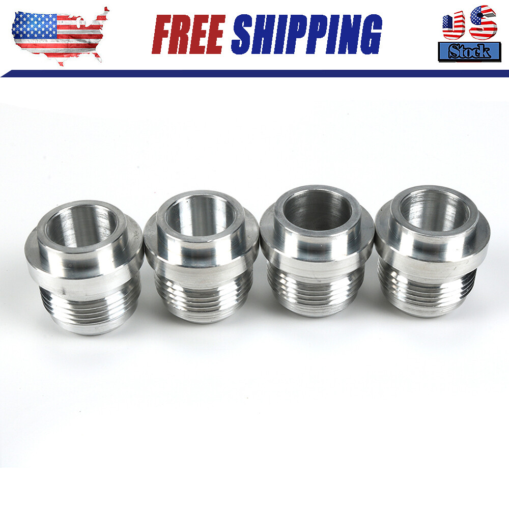 An16, 16 An Male Billet 6061t6 Aluminum Weld On Fitting Bung Qty:4