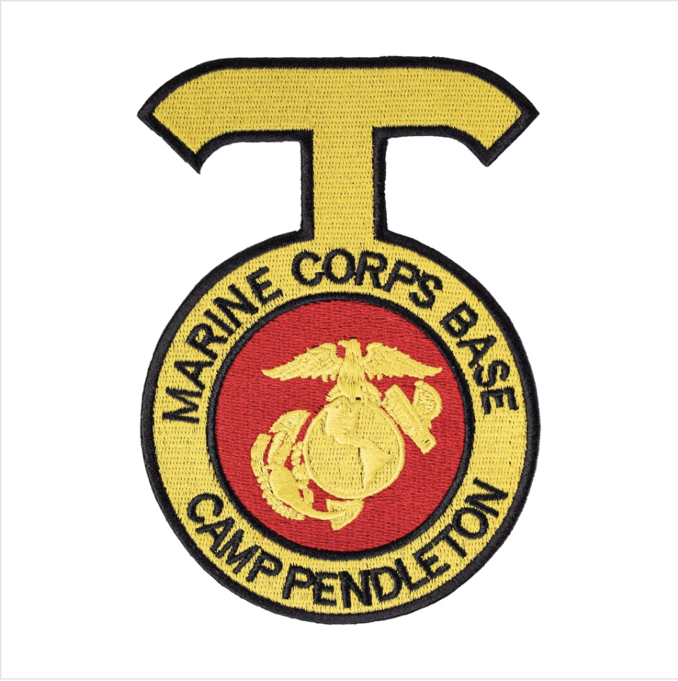 GENUINE U.S. MARINE CORPS PATCH: CAMP PENDLETON BASE LOGO 5 1/4" - COLOR