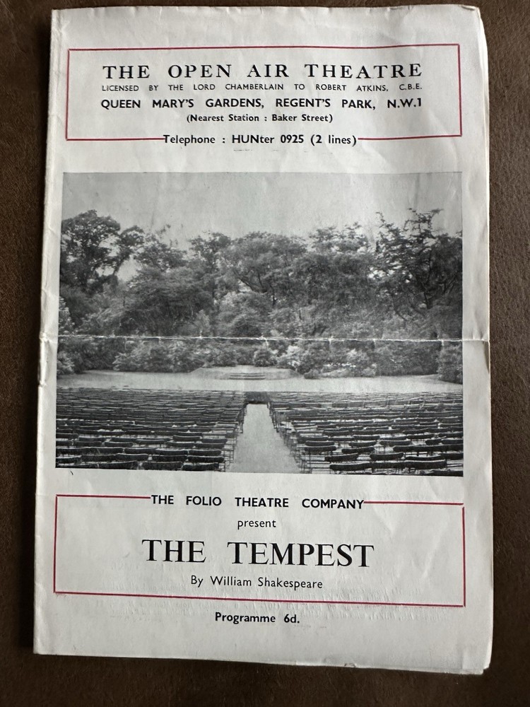 The Tempest Program  RSC Shakespeare Play Eric Rasmussen