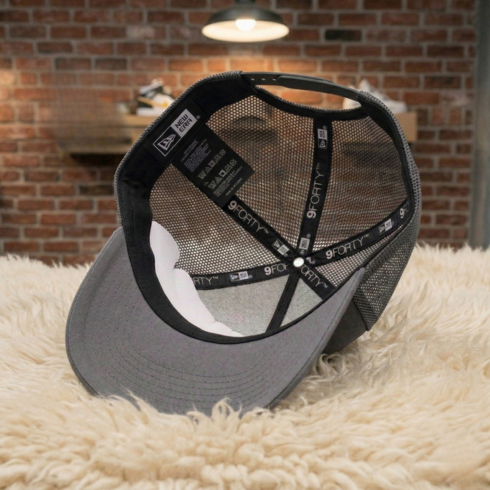 Embroidered USPS Logo Trucker Hat Gray Mesh Back Adjustable Postal Service Cap