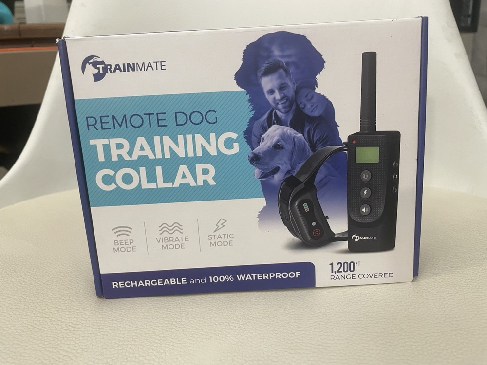 Trainmate Remote Dog Training Collar - 1200ft Range, Waterproof, Rechargeable