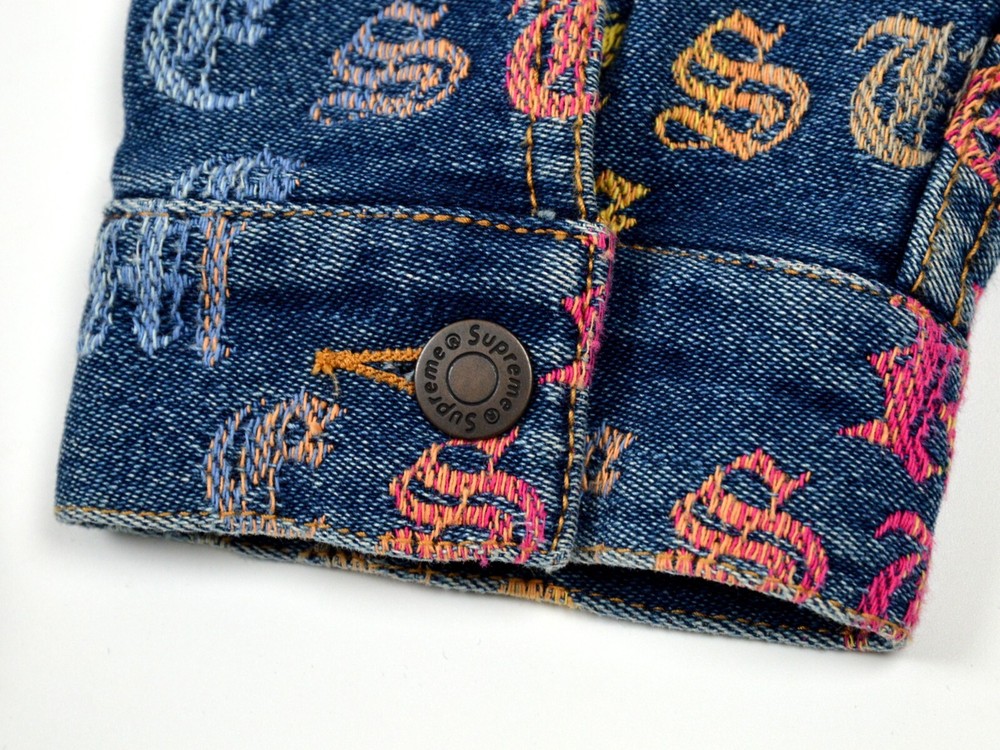 Supreme Gradient Jacquard Denim Work Jacket Size Large