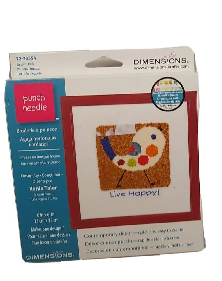 Dimensions Needlecrafts Punch Needle Fancy Chick  New