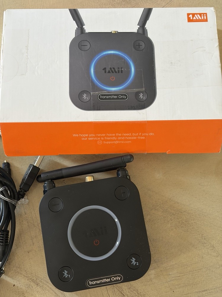 1Mii B06TX Bluetooth 5.0 Transmitter for TV PC to Wireless Headphone Speaker