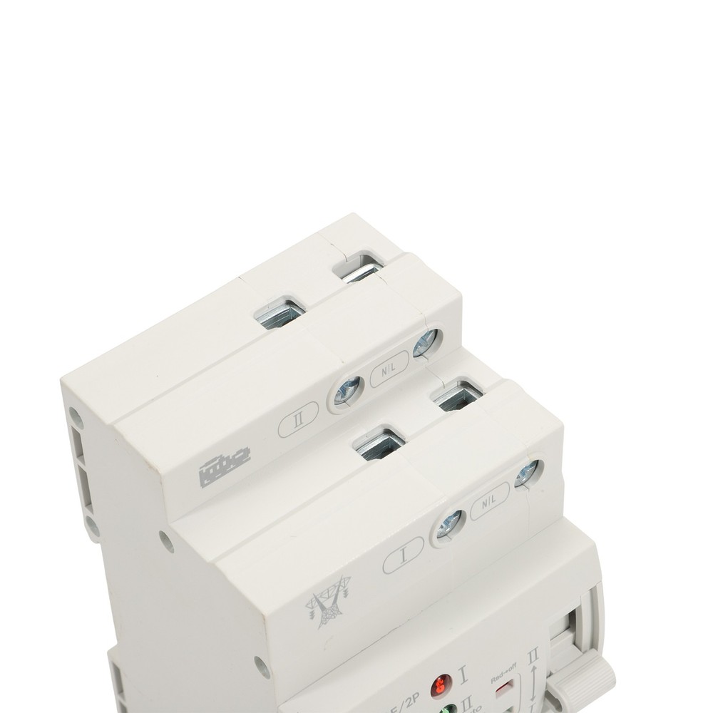 Mini Dual Power Automatic Transfer Switch Grid to Alternator 2P 63A 110V AC