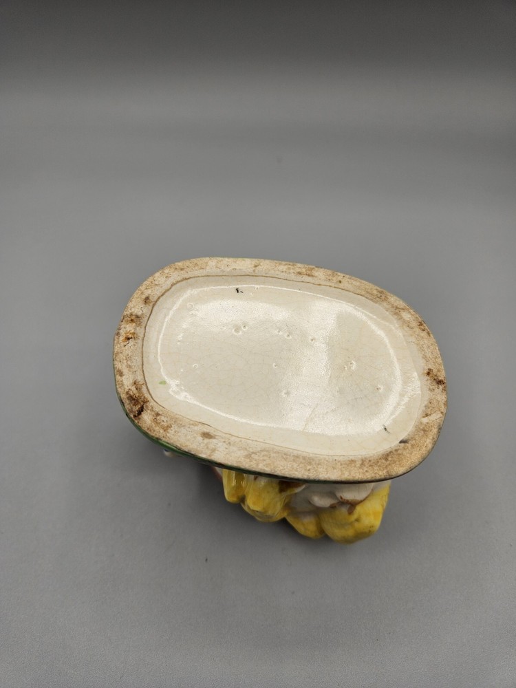 Antique Vintage Mini Bunny & Chicks w/ Broken Egg Planter