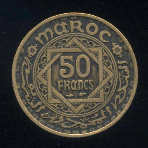 MOROCCO 50 Francs AH1371 / 1952