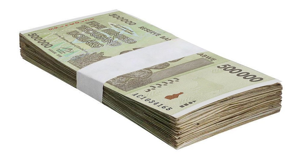 Zimbabwe 500000 Dollars, 2008, P-76, Used X 100 PCS Bundle Pack