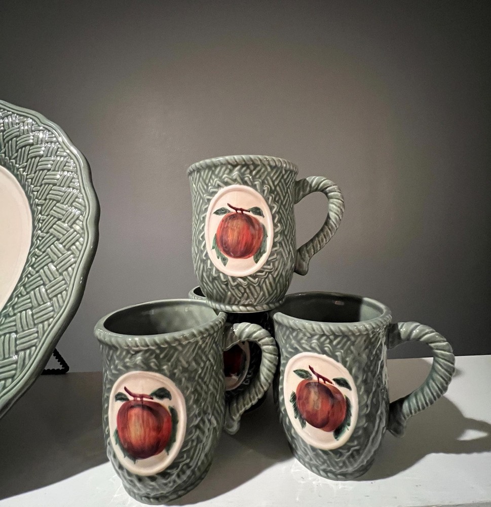 Noble Excellence Stoneware Peach Dinnerware Set – 9 Piece