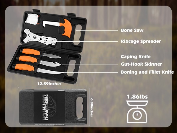 Dispatch 6PCs Hunting Knife Set - 3Cr13 Blades Deer/Elk Game Processor Kit