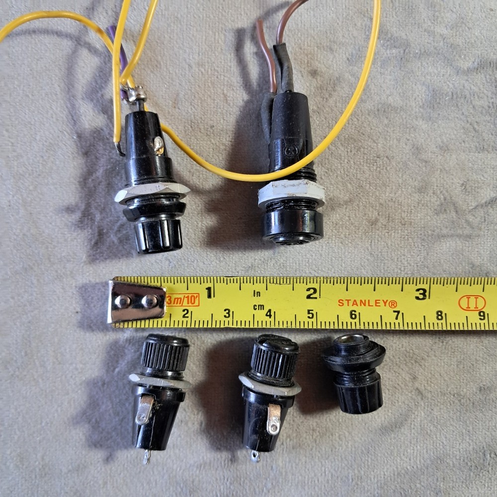 Vintage M.E.S. Panel Lamp & Panel Fuse Bundle. Untested. Salvaged/Spare/Repair