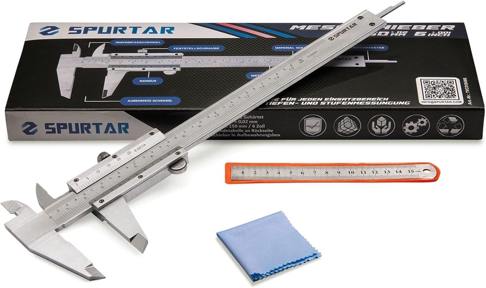 Manual Vernier Caliper 6 Inch Precision Measuring Tool