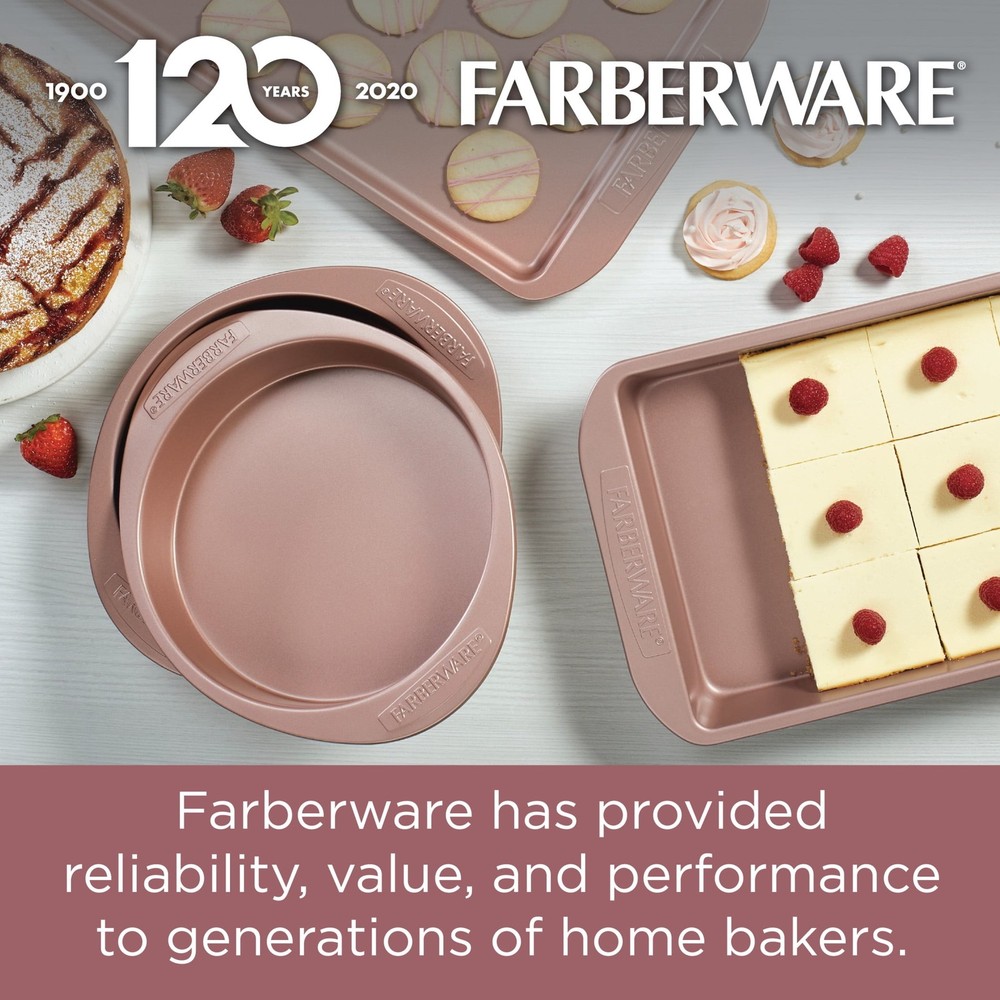 4 Piece Nonstick Bakeware Set Rose Gold