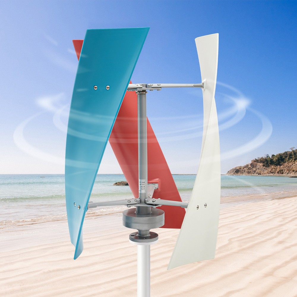 Vertical Axis Wind Turbine Generator 12V w/ Charge Controller Home Windmill Kit