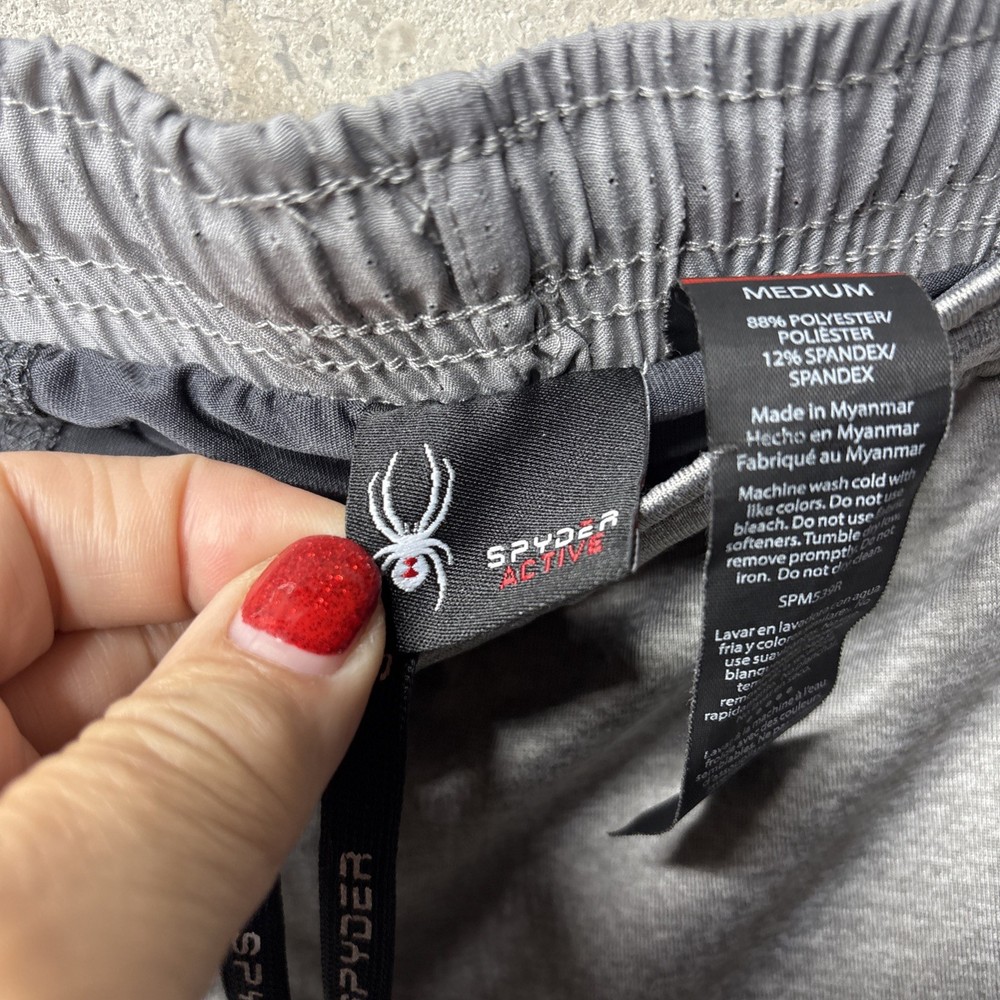 Spyder Active Men's Performance Proweb Stretch Shorts Gray size Medium