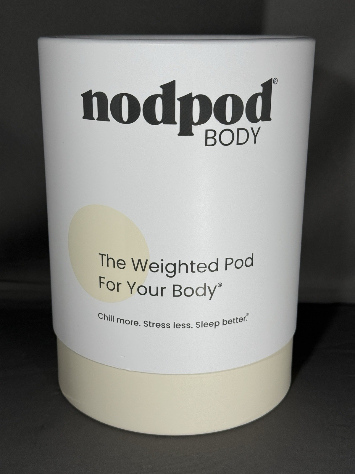 Nodpod Body 6.5lb Compact Weighted Blanket Perfect for Relaxation Lounging Bone