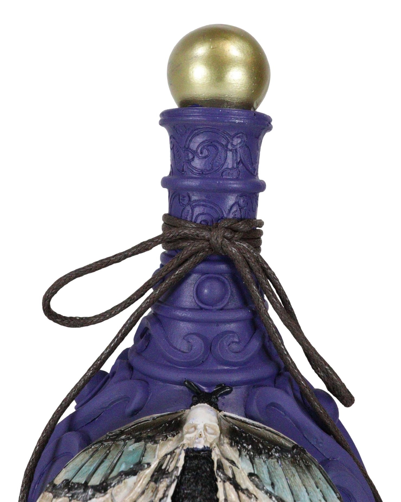 Wicca Spiritual Witchcraft Moth Metamorphosis Purple Faux Potion Bottle Decor