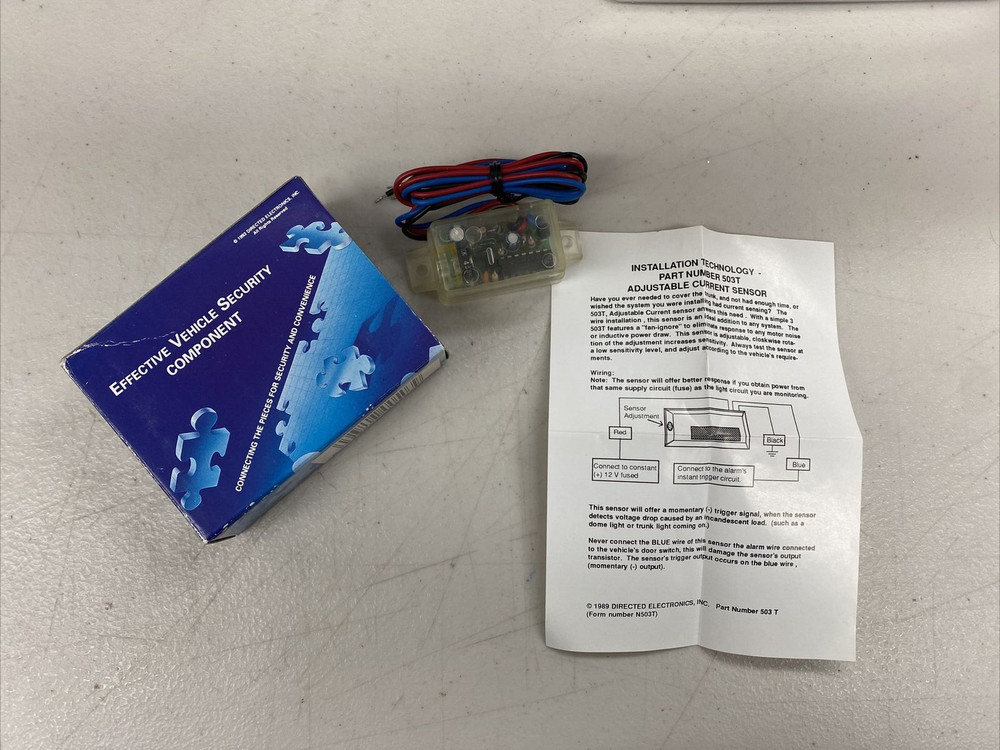 NEW DEI 503T ADJUSTABLE CURRENT VOLTAGE SENSOR with INSTRUCTIONS!