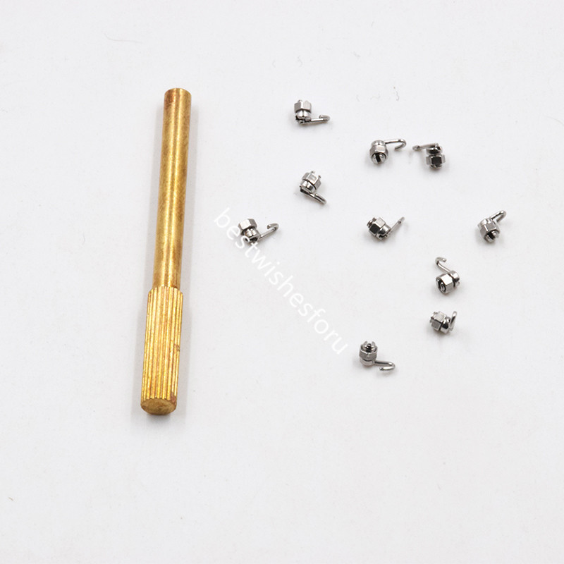 20 Pcs Dental Removable Crimpable Hook Stop Lock Right +Left + Handle Driver