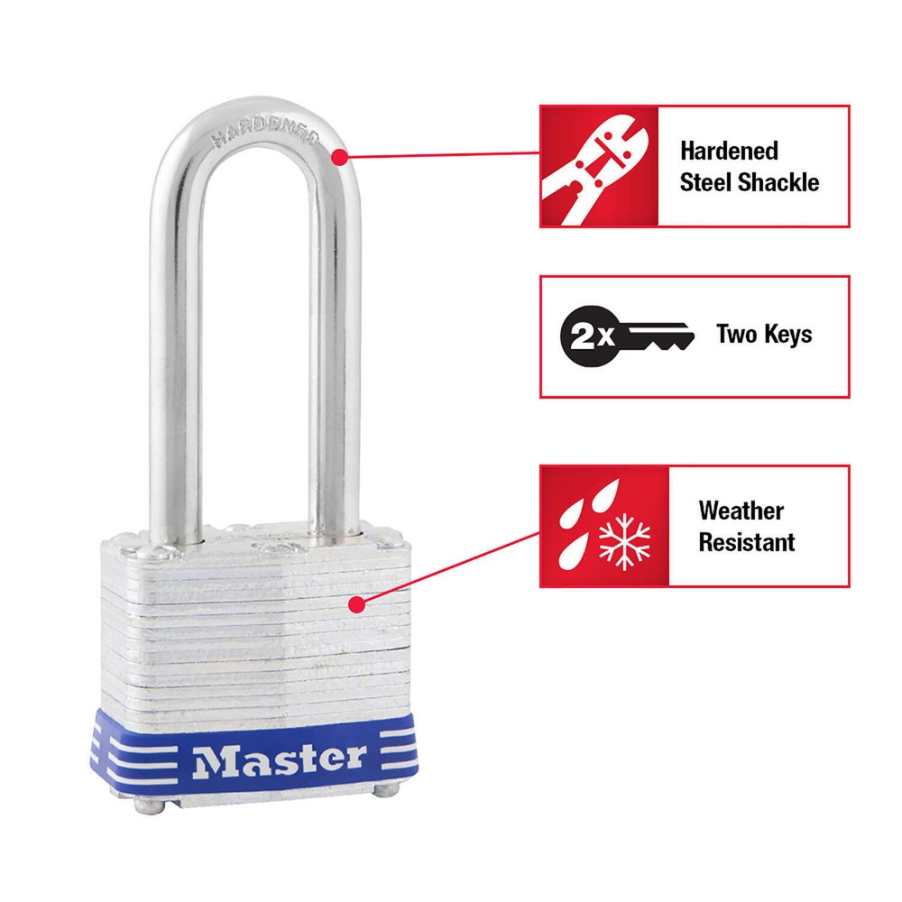 Master Lock Laminated Steel Double Locking Padlock (3DLH) FS