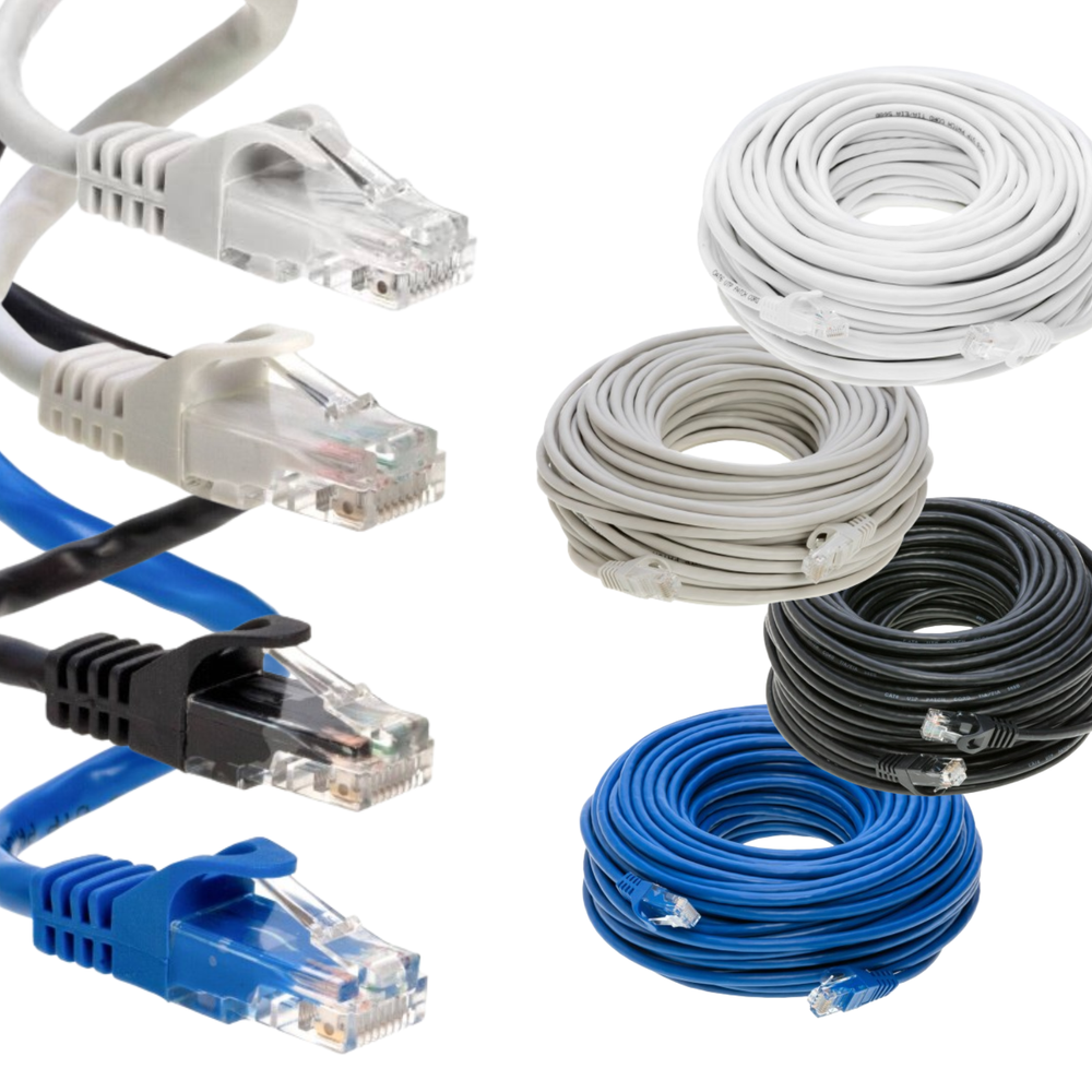 Cat5E Patch Cord for Router Internet Ethernet Network Modem Wire 1.5FT-200FT Lot