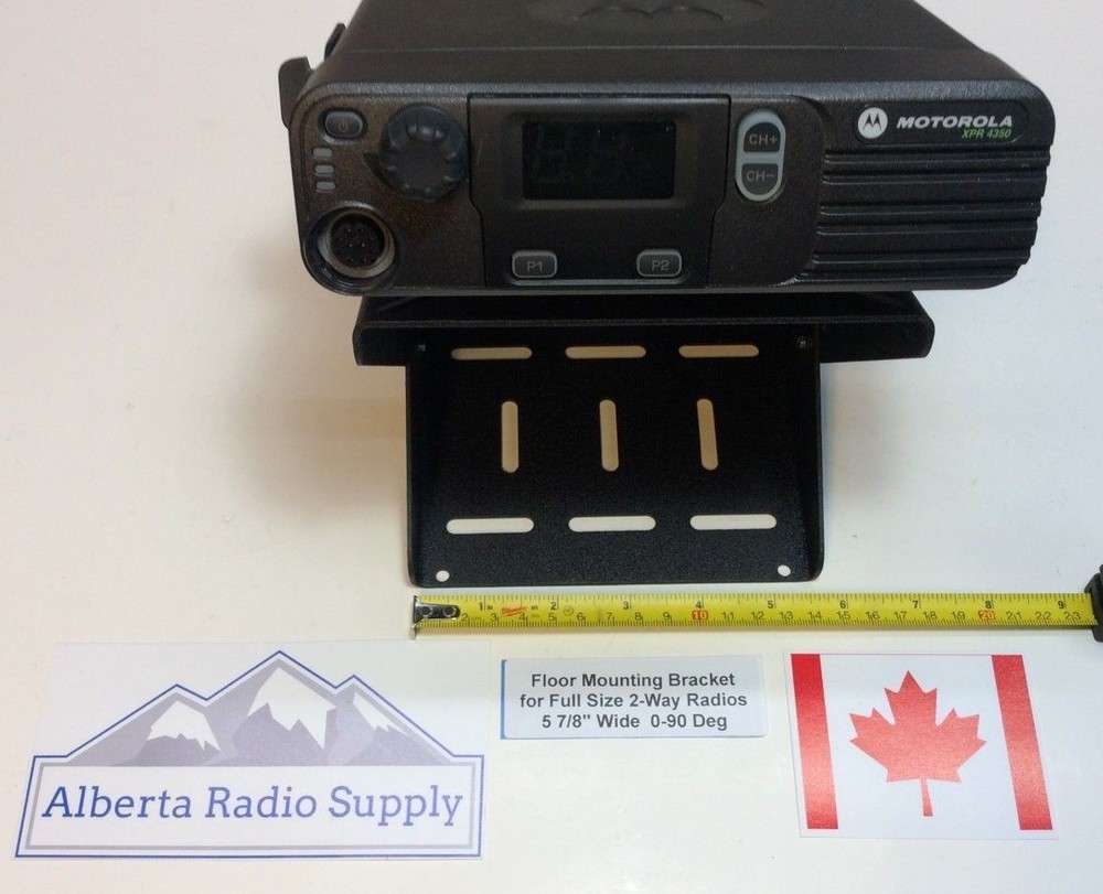 2-Way Radio Floor Mounting Bracket - Large size Universal Hole Pattern